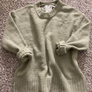 Zara cozy sweater sage green new with tags sz s
